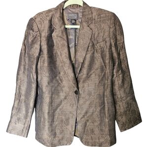 Vintage Women's Lafayette 148 New York Blazer 10 One Button Mohair Rayon Silk